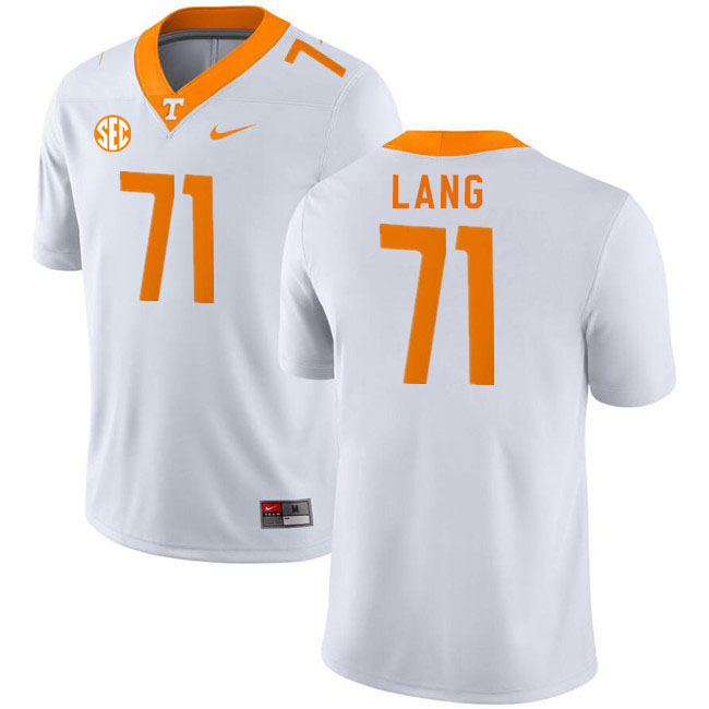 Men #71 Vysen Lang Tennessee Volunteers College Football Jerseys Stitched Sale-White